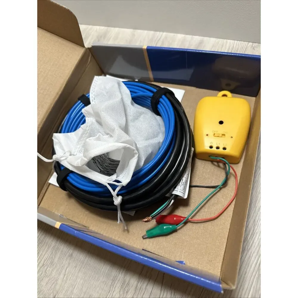 Electric Heated Floor Cable Underfloor Heating System Kit with Cable 10sq Ft